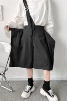 K1897 P65 Irregular Deconstruction Suspender Shorts