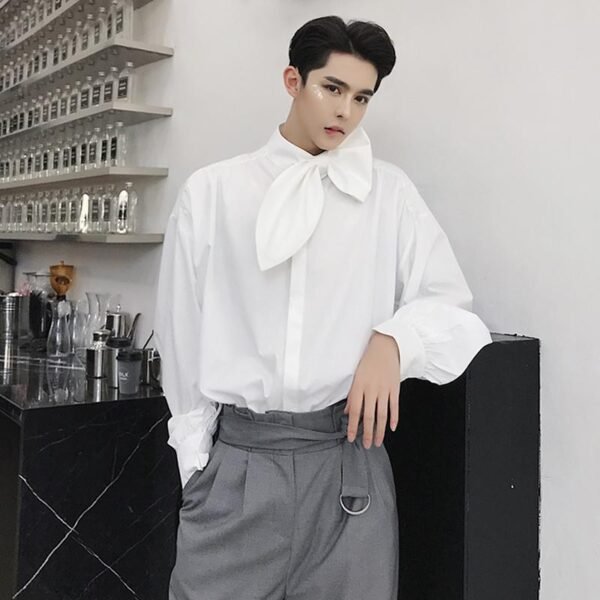 Korean Style Ceremony Loose Long Sleeve Shirt