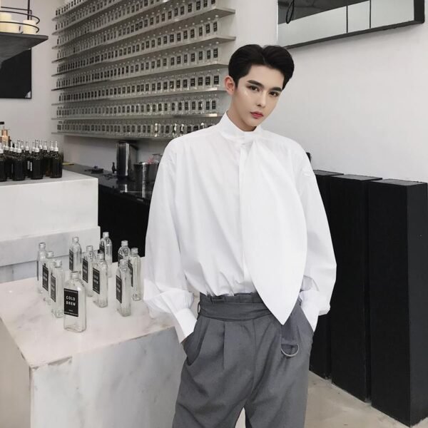 Korean Style Ceremony Loose Long Sleeve Shirt
