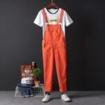 European and American Street Hip Hop One-piece Pants for Men and Women Couples Slim Feet Capris Korean Youth Casual Pants