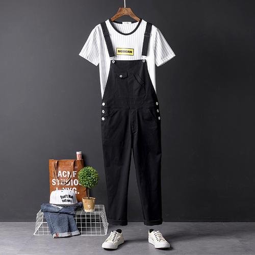European and American Street Hip Hop One-piece Pants for Men and Women Couples Slim Feet Capris Korean Youth Casual Pants