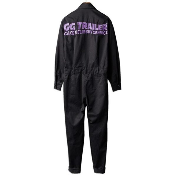 One-piece Jacket Suit Motorcycle Alphabet Embroidery Work Clothes Jumpsuit