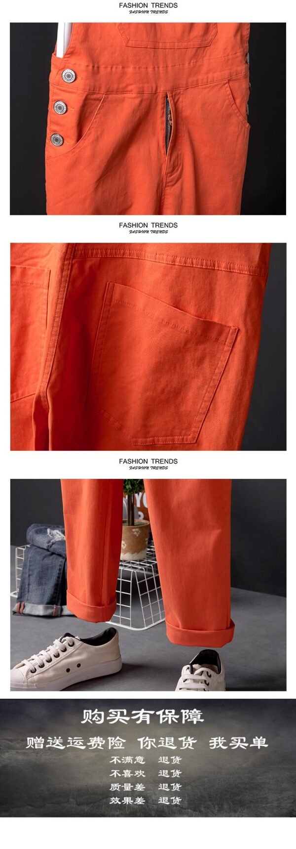 European and American Street Hip Hop One-piece Pants for Men and Women Couples Slim Feet Capris Korean Youth Casual Pants