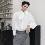 Korean Style Ceremony Loose Long Sleeve Shirt