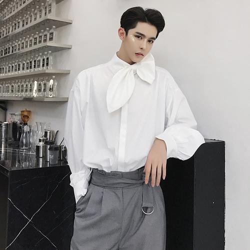 Korean Style Ceremony Loose Long Sleeve Shirt