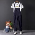 European and American Street Hip Hop One-piece Pants for Men and Women Couples Slim Feet Capris Korean Youth Casual Pants