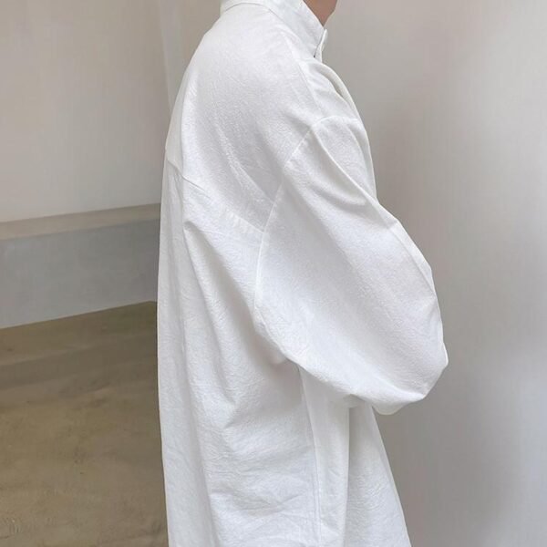 Original Design Cool Neutral Set Loose Linen Cotton Collar Shirt