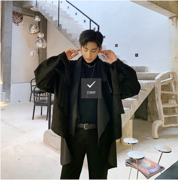 Fall Fashion Irregular Windbreaker Jacket Short Trenchcoat