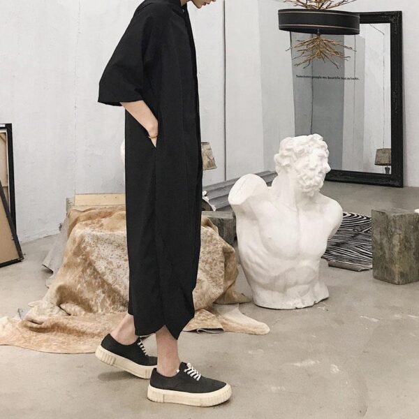 Men Summer Short Sleeve Thin Casual Jumpsuit